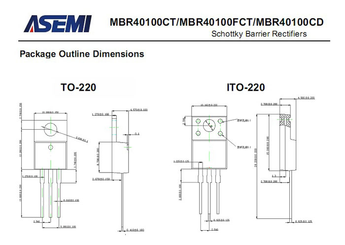 ASEMI品牌MBR40100CT