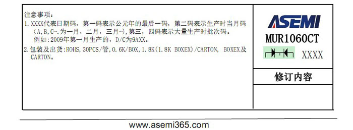 ASEMI超快恢复MURF1060CT