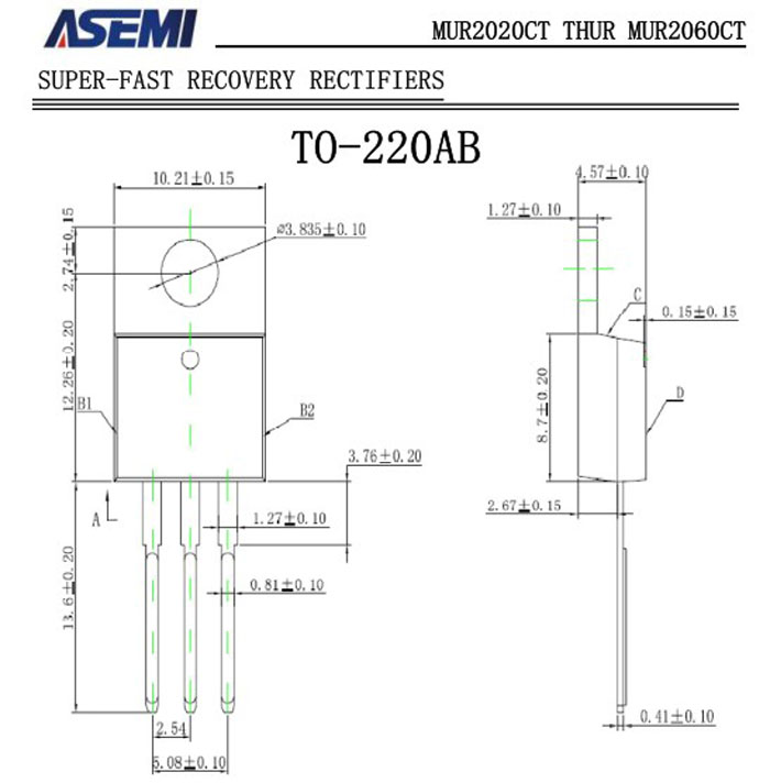 ASEMI超快恢复MURF2040CT